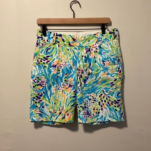 Lilly Pulitzer Multicolor Sea Soire The Chipper Bermuda Shorts Size 2 - Picture 1 of 8